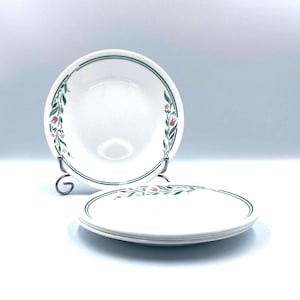 Vintage Corelle Rosemarie Bread and Butter Plates, Set of 4