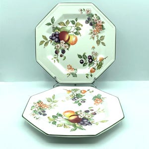 Vintage Johnson Brothers Fresh Fruit Dinner Plates, Set of 2