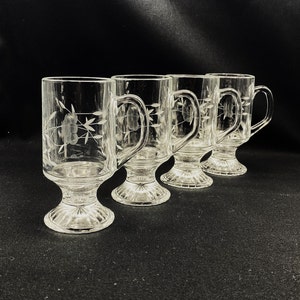 Vintage Princess House Heritage Irish Coffee Mugs, Set of 4