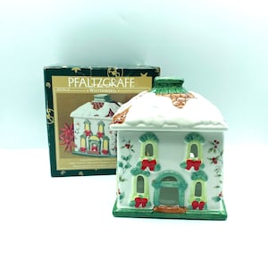 Pfaltzgraff Winterberry Pierced House Tea Light Candle Holder