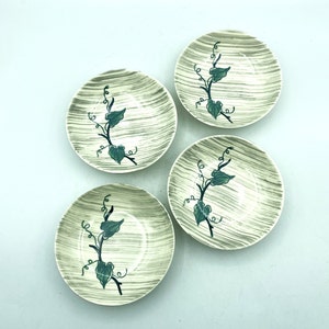 Vintage Blue Ridge Southern Pottery English Ivy Sauce or Desert Bowls, Set of 4