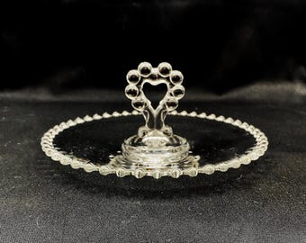 Vintage Imperial Candlewick Round Mint Tray