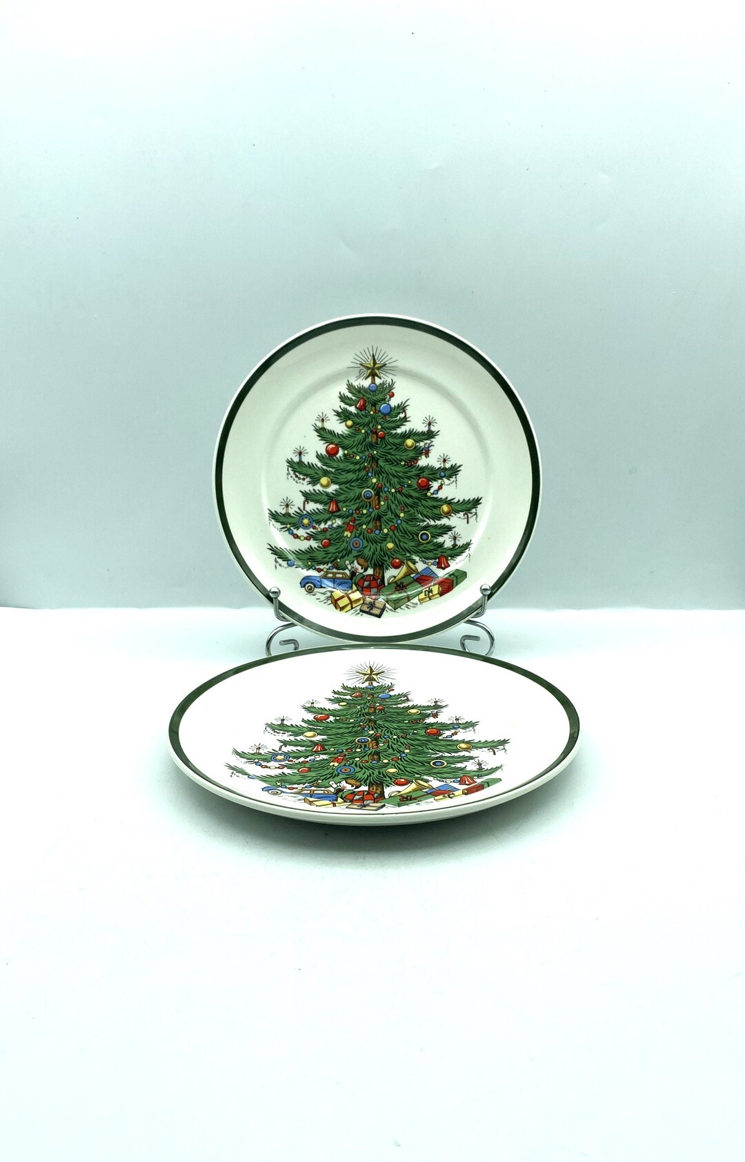 Vintage Cuthbertson Christmas Tree Salad Plates, Set of 2 Etsy