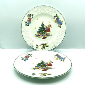 Vintage Mikasa Magical Eve Dinner Plates, Set of 2, Christmas Dishes