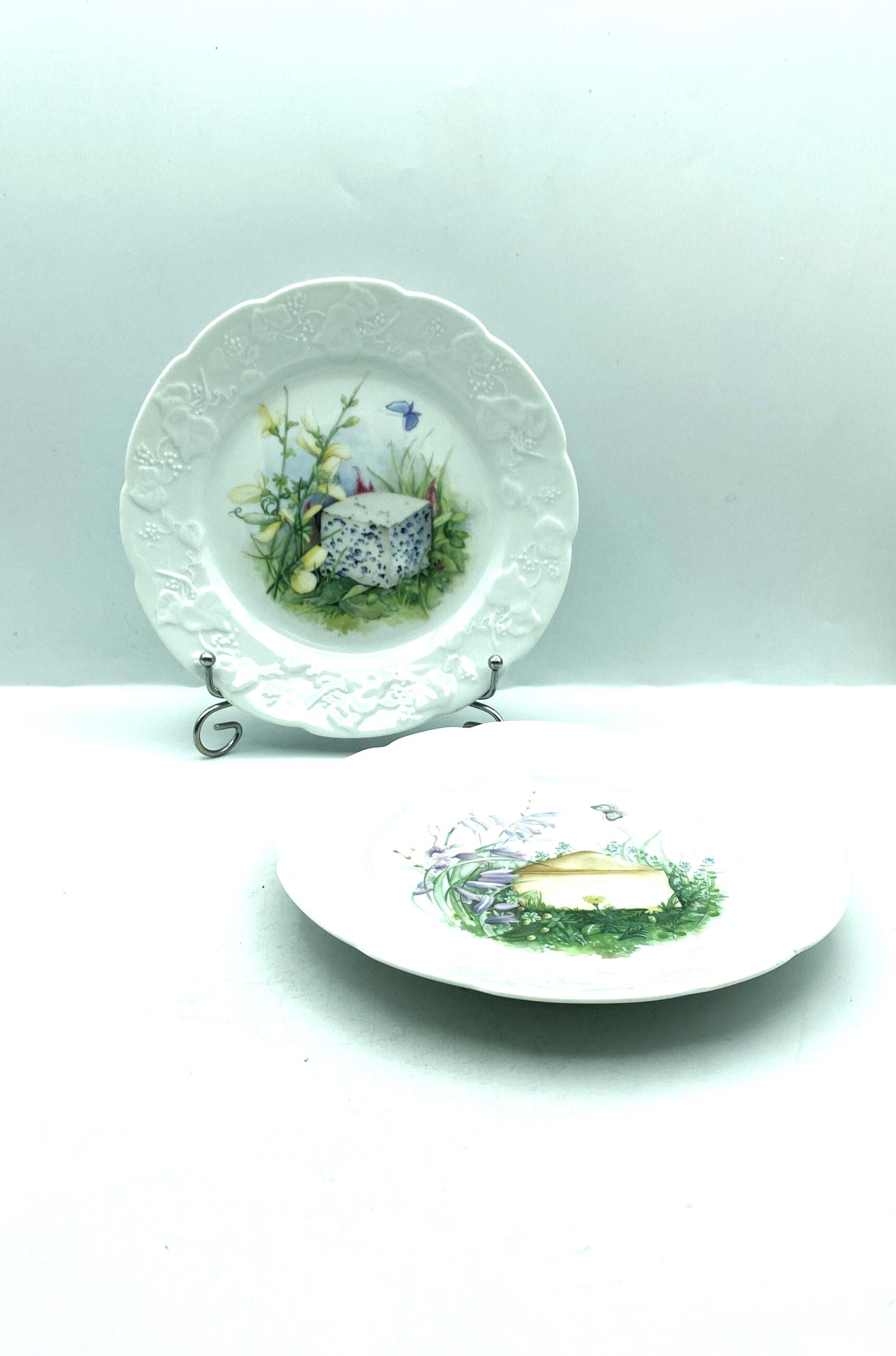 Vintage Lierre Sauvage Cheese Plates, Set of 2, CNP France - Etsy 日本