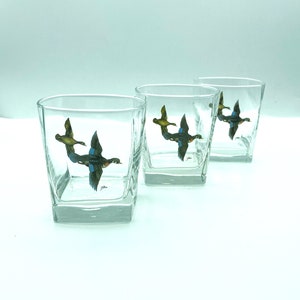 Vintage Ross Art &quot;On the Rocks&quot; Glasses from the Art of Ross Myers, Set of 3