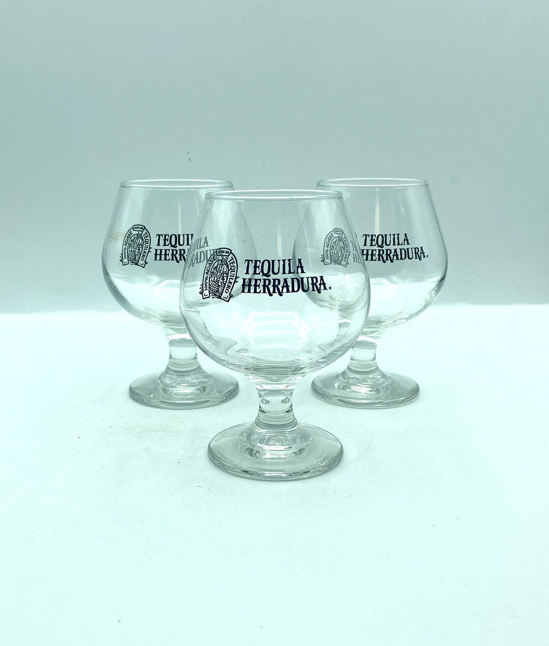 Vintage Tequila Herradura Snifter Glasses Set of 3 Etsy