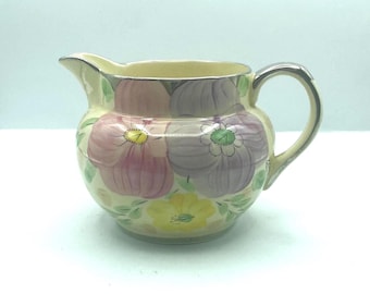 Vintage Arthur Wood Art Deco Large Floral Pitcher or Jug