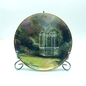 Vintage Thomas Kinkaid &quot;May, Lilac Gazebo&quot; Collector&#39;s Plate, A Simpler Time