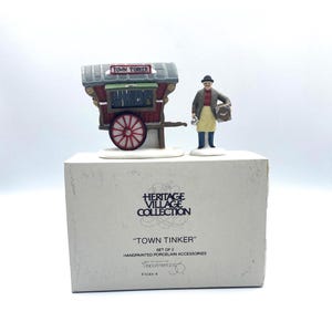 Vintage Department 56 Heritage Village &quot;Town Tinker&quot; Christmas Village Figurine