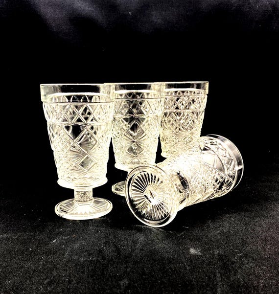 Vintage Big Top Peanut Butter Juice Glasses, Set of 4 - Hazel Atlas Gothic  - Etsy