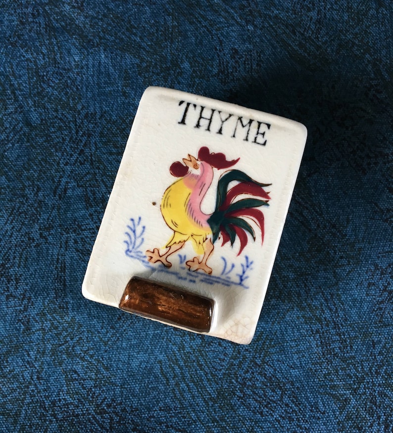 Vintage Spice Jars With Roosters Made in Japan Mid Century Etsy