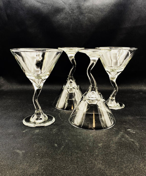 Martini Glass w/ Wave Stem, Set of 4 – Abigails
