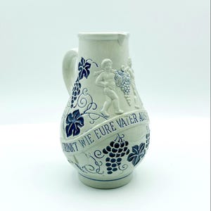 Wick-Werke German Stoneware Wine Jug, Trinkt Wie Eure Vater AusStein Den Wein