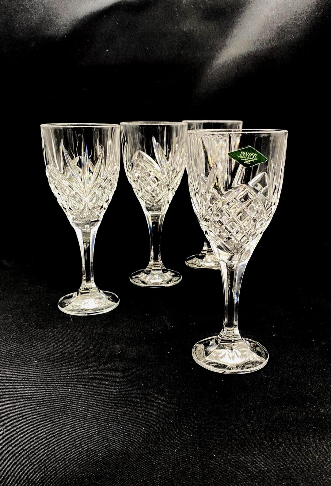 Vintage Godinger Dublin Shannon Crystal Water Goblets, Set of 4 - Etsy
