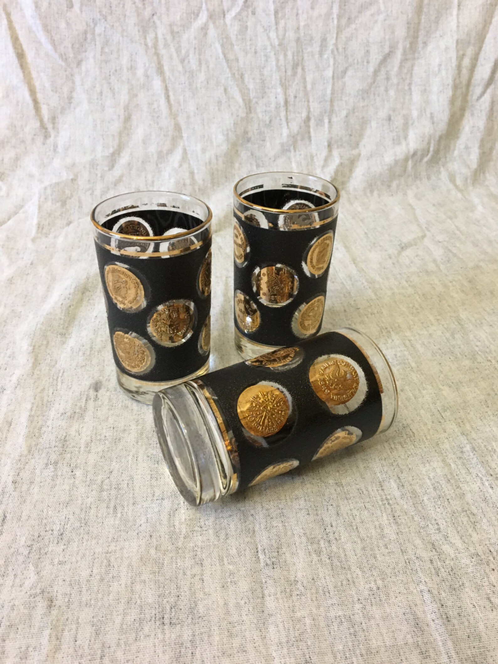 libbey gold coin glasses