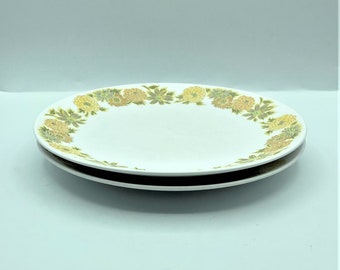 Noritake Progression Sunny Side Dinner Plates, Set of 2, Yellow Floral Plates