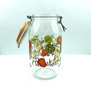 Vintage Arcoroc France 2 Liter Spice of Life Glass Canister, Glass Storage Jar immagine 3