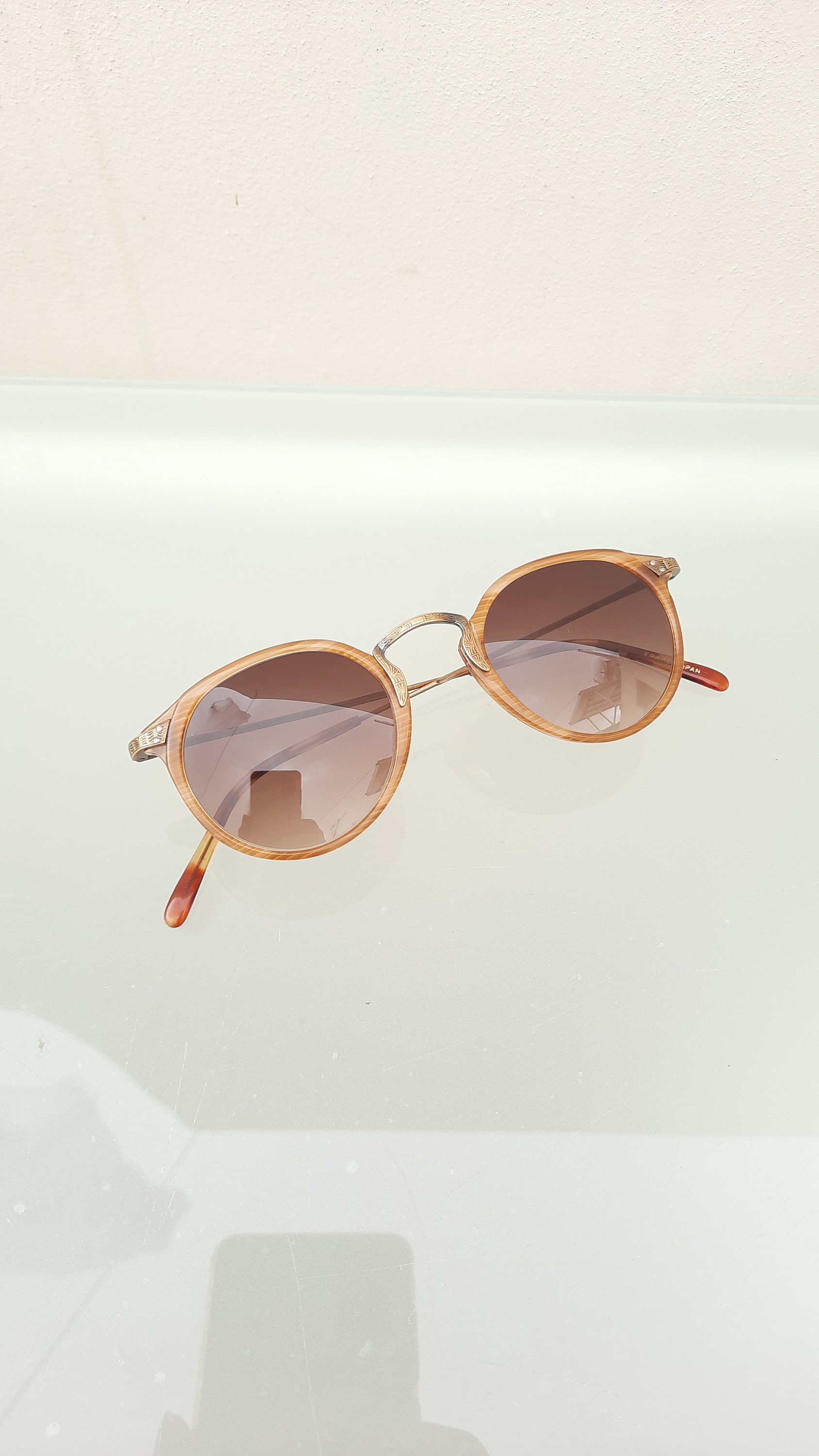 Rare Vintage Oliver Peoples LA OP-27 AG Brown Sunglasses Made in 