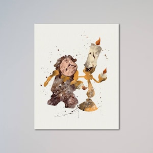 Lumiere and Cogsworth Beauty and the Beast Poster Art Print