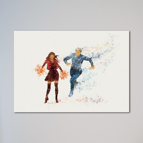 Quicksilver And Scarlet Witch Poster Watercolor Print Avengers Etsy Quicksilver And Scarlet Witch Poster Watercolor Print Avengers Etsy
