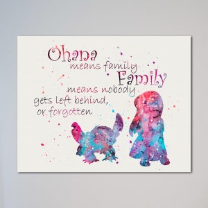 Lilo Stitch Quote Ohana Signifie Famille Signifie Que Etsy