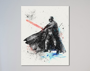 Darth Vader Star Wars Poster Watercolor Print Art Decor Art Picture