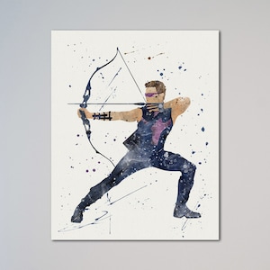 Hawkeye Avengers Poster Aquarell Druck Spezialagent von S.H.I.E.L.D.