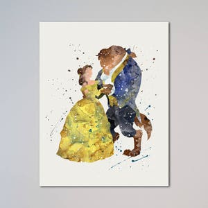 Beauty and the Beast Poster Belle Print Valentine's Day Love Picture Wedding Gift gift for him gift for her