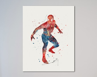 Spider-man Peter Parker Poster Avengers Home Kunst Dekor Aquarell Druck
