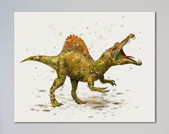 Spinosaurus Poster Print Dinosaur Picture Painting Print Art Room Decor Nursery Gifts Wall Decor Home Decor Gift for child Gift for him Dino