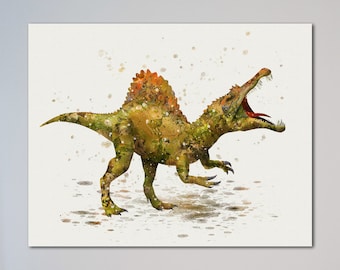 Poster Spinosaurus Dinosaurier Bild Malerei Drucke Kunst zimmer Dekor Kinderzimmer Geschenke Wand Dekor Wohnkultur Geschenk für kind Geschenk für ihn Dino