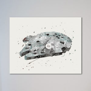 Millennium Falcon Star Wars Poster Print Watercolor Art Star Wars Fans gift starwars ship