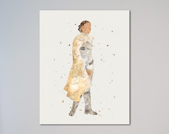 Star Wars Padme Amidala Poster Aquarell Kunstdruck Geschenk für Sie Geschenk für Ihn