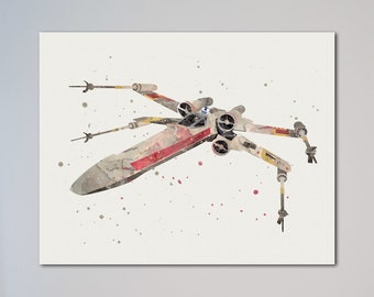 Star Wars X-wing Poster star wars ship rebel Watercolor Print Nursery Room Decor Wall Art Picture Gift for star wars fan X-wing starfighter