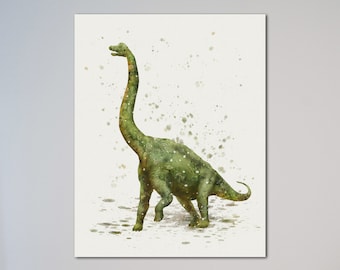 Brachiosaurus Dinosaurier Poster Bild Malerei Drucke Zimmer Dekor Kinderzimmer Zimmer Wand Dekor Dino Bild Geschenk für ihn Geschenk für kinder