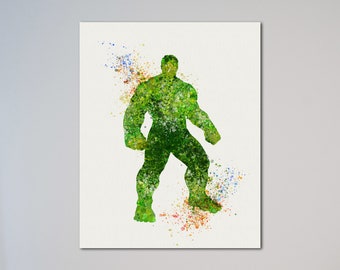 Hulk Poster Watercolor Print The Avengers The Incredible Hulk
