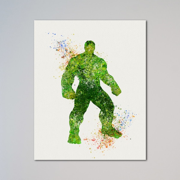 Hulk Poster Watercolor Print The Avengers The Incredible Hulk