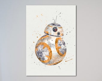 BB-8 Star Wars Poster Watercolor Print BB8 Picture Star Wars Droid starwars Decor Nursery Room Wall Art