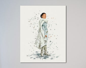 Padme Amidala Star Wars Poster Watercolor Art Print gift for her gift for him