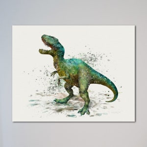 Tyrannosaurus Rex Poster Painting Print T. Rex Art Picture Print Dinosaur T-rex Dino Nursery Room Decor Gift for him her Wall Decor