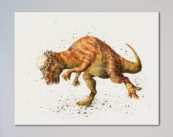 Pachycephalosaurus Picture Poster Print Art Painting Print Dinosaur Watercolor Room Decor Nursery Art Decor Dino Gifts Present for him