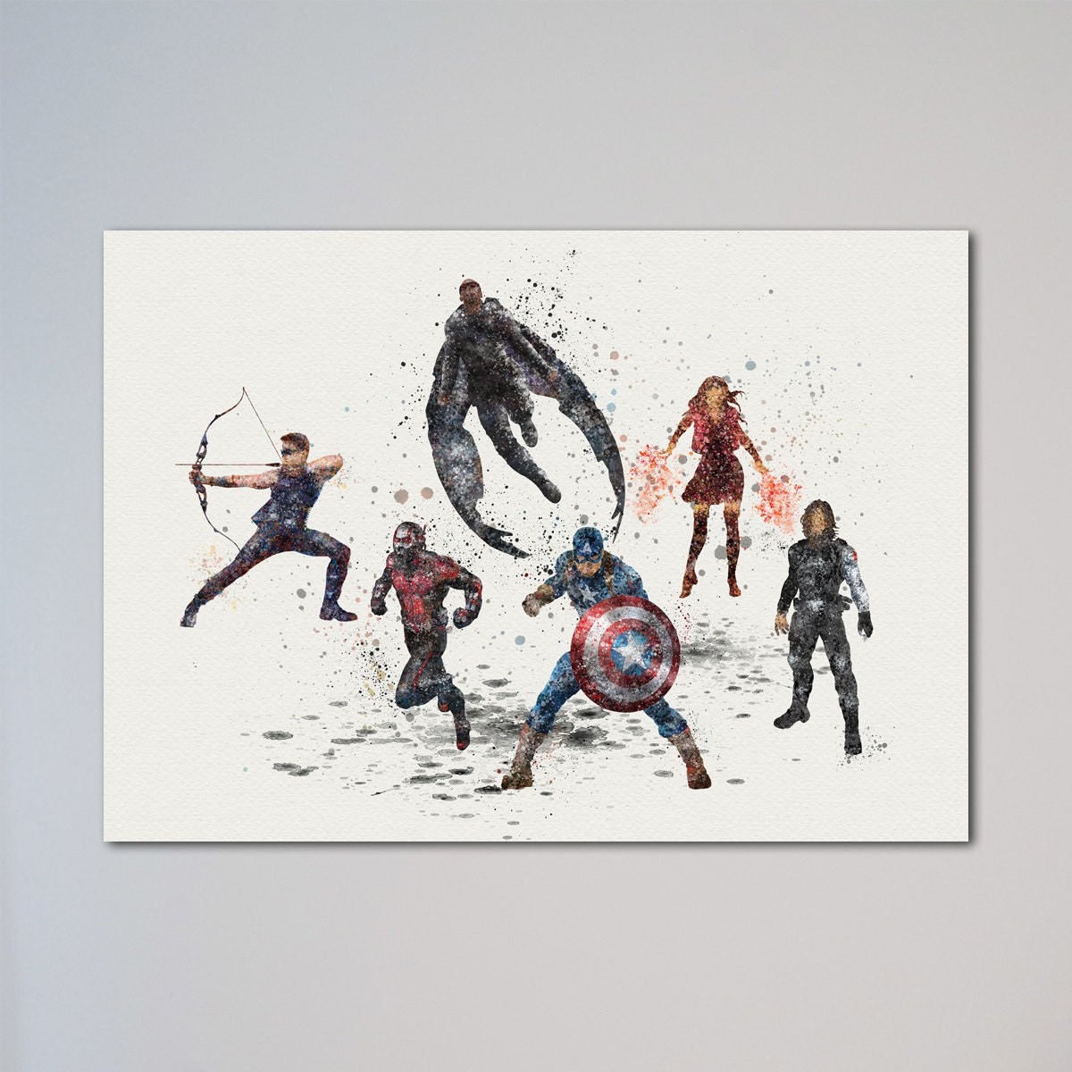 huis Paleis voetstuk Captain America Civil War Team Cap Ant-man Falcon Scarlet - Etsy