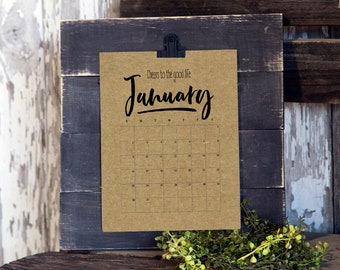 2024 Calendar and wall board, 8x11 refill Calendar, doodle, 2023 Calendar, Calendar, Wall Calendar, Calendar, Kraft paper, Rustic Calendar