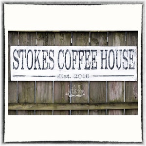 Business Decor, Kitchen Sign, Custom Sign,  Restaurant Sign, Restaurant Decor, Rustic Established Sign, Bakery Sign, Shop Sign, Logo