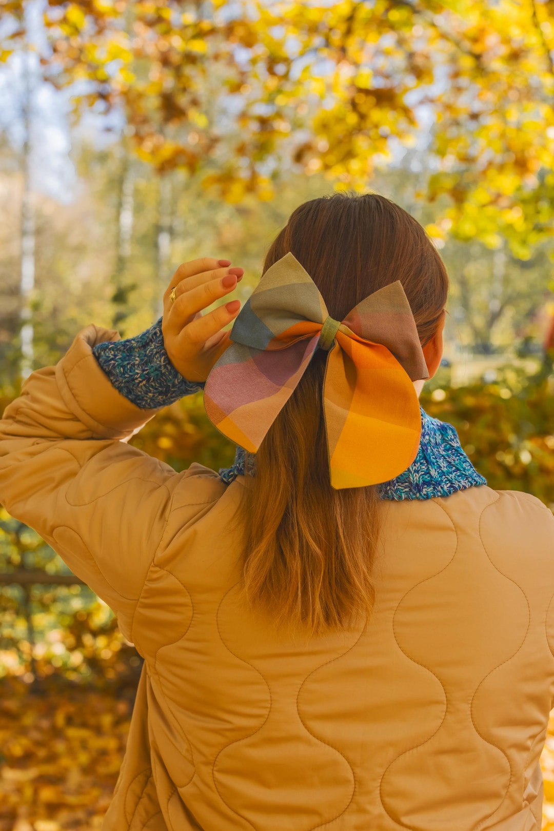 Donna Checkered Hair Bow - Etsy