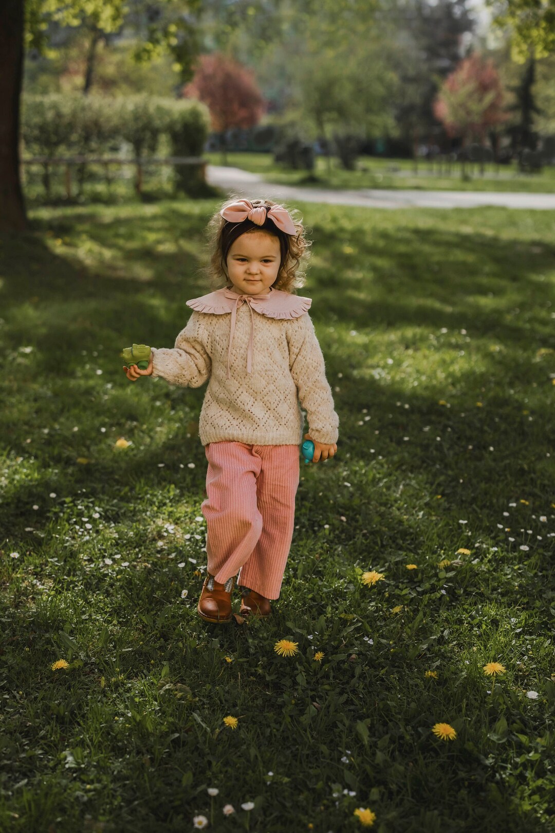 Peter Pan Collar Linen Two Piece Set in Teal (3mths-5yrs) main image 1