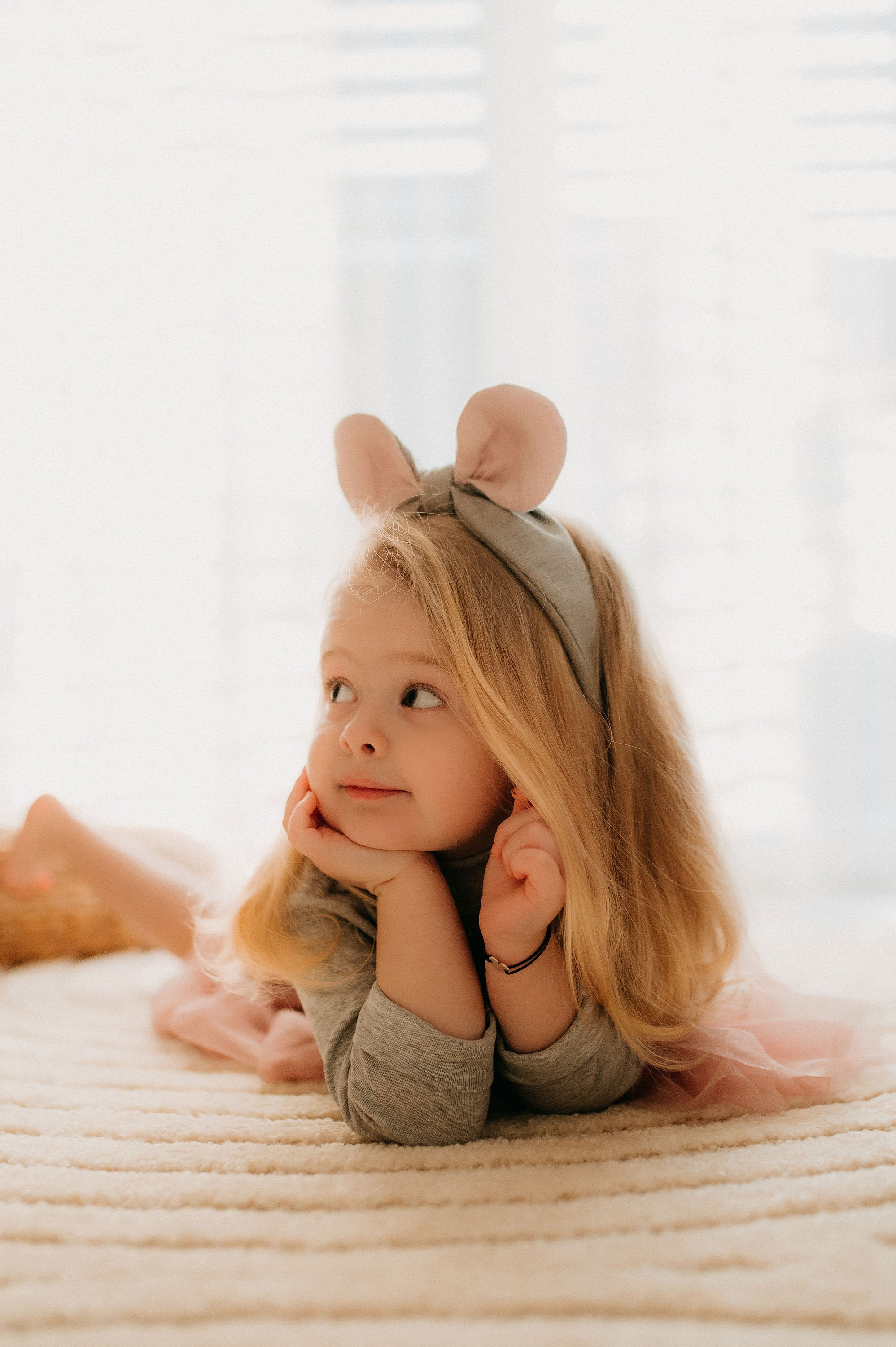 Animal linen heabdand Grey Mouse