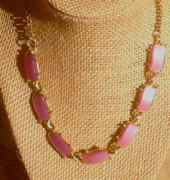 Vintage Lavender Lucite Choker/Necklace 1950's - image 2