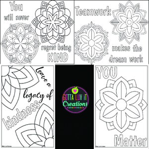 10 Mandala Motivational Coloring Pages - Etsy